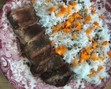 Foto del paso 6 de la receta: Atún rojo de almadraba con soja y arroz con semillas y zanahoria