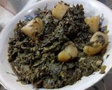 A picture of step 5 of Aloo palak methi ki bhujia.