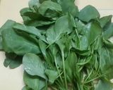 A picture of step 1 of Palak Masala Puri.
