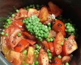 A picture of step 3 of Mushroom peas and corn biryani.