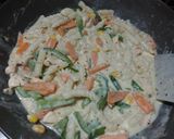 হোয়াইট সস্ চিকেন পাস্তা (White sauce chickenpasta recipe in Bengali) রেসিপি ধাপ - 5 ছবি