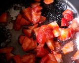 A picture of step 1 of Chocolate pancake with strawberry sauce.