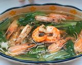 Hình bước làm 3 của món Canh cải thìa nấu tôm