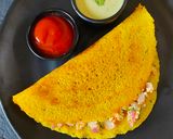 पनीर स्टफ्ड चीला - चीला का झटपट ब्रेकफास्ट रेसिपी चरण 7 फोटो