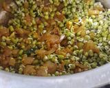 A picture of step 4 of Barnyard Milet (Bhagar) Mung bean papadi chat.