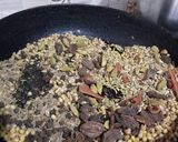 A picture of step 1 of Chicken mandi with dukka.