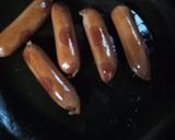 A picture of step 3 of Smokies for breakfast.