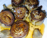 Foto del paso 4 de la receta: Corazón de alcachofas a la plancha, con aceite especiado de pasta de chile