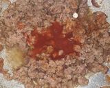 A picture of step 6 of Mutton mince mecroni.