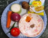 A picture of step 1 of Neutricious beetroot chilla.