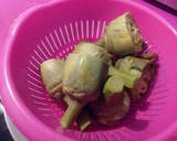Foto del paso 1 de la receta: Alcachofas con jamón
