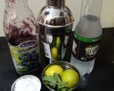 A picture of step 1 of Blueberry Mojito.