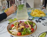 Foto del paso 16 de la receta: Fideuá de verduras con muselina de menta