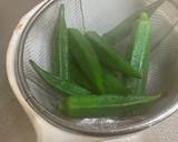 Okra soy sauce salad recipe step 1 photo