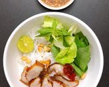 Hình bước làm 5 của món Bún mắm nêm heo quay
