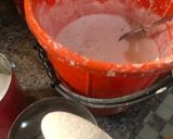 A picture of step 3 of Sinasir or Rice pancakes.