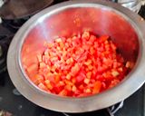 A picture of step 1 of Tomato Chutney (you can preserve it for 6 months).
