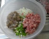 Hình bước làm 1 của món Hoành thánh chiên và hoành thánh nước