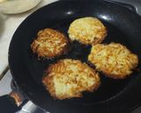 A picture of step 2 of Crispy Hash browns/tea time snack.