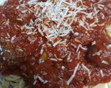A picture of step 8 of Spaghetti and Meatballs batch 11.