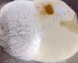 A picture of step 5 of Sajjappa (coconut sooji sweet kachori).