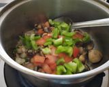 A picture of step 2 of Meditrian pasta Fritatta.