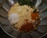 A picture of step 3 of Moong Dal Bhajiya/Pakoras.