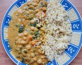 Csicseriborsós-édesburgonyás- spenótos ragu recept fázis 4 fotója