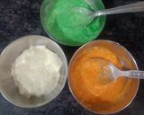 A picture of step 2 of Tri colour burfi.