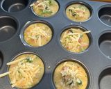 A picture of step 7 of Oven Baked Omelette Muffins - Pancetta, Leek and Broccoli.