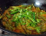 A picture of step 12 of Bhindi Masala.