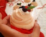 A picture of step 21 of Pavlova with Hung Curd and Mixed Berry.