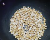 A picture of step 2 of Daliya Chikki (Roasted gram brittles).