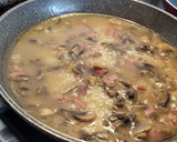 Foto del paso 4 de la receta: Risotto de champiñones con jamón y huevo