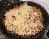 Une image de l'étape 5 de Spaghettis tricolores mozzarella di buffala,basilic et sauce tomate chorizo olives.