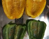 A picture of step 3 of Simple and tasty, cheese and onion baked peppers.