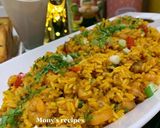 صورة لخطوة 1 من وصفة أرز بالجمبري والبازيلا‎خبز بالثوم وسلطة كول سول وزبادي