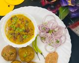 A picture of step 13 of Sattu Bafla with Dal.