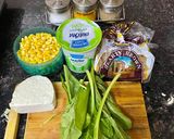 A picture of step 1 of Paneer Corn Spinach Sandwich.