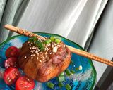 A picture of step 8 of Pork Belly Egg Onigiri.