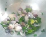 A picture of step 3 of Cauliflower dry manchurian.
