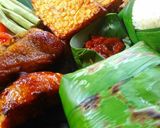 Foto langkah ke 8 dari resep Nasi Bakar Ayam Saus Mentega.
