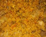 Foto del paso 4 de la receta: Arroz de carne de res y cerdo en aceite de coco