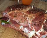 Foto del paso 5 de la receta: Magro cerdo jamón y espárragos y bacon, setas y queso