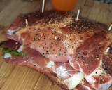 Foto del paso 5 de la receta: Magro cerdo jamón y espárragos y bacon, setas y queso