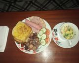 A picture of step 8 of Mug omelet with tossed sausages #breakfastcontest#.