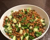 A picture of step 2 of Lentil, tomato and feta salad.