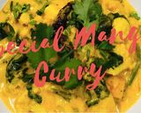 A picture of step 8 of Mix veg with mango purée and coconut milk.
