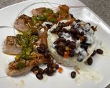 A picture of step 13 of Pork Chops with Zesty Green Onion Salsa.