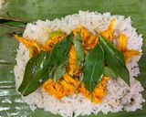 A picture of step 6 of Grilled Rice in Banana Leaves/Nasi Bakar.